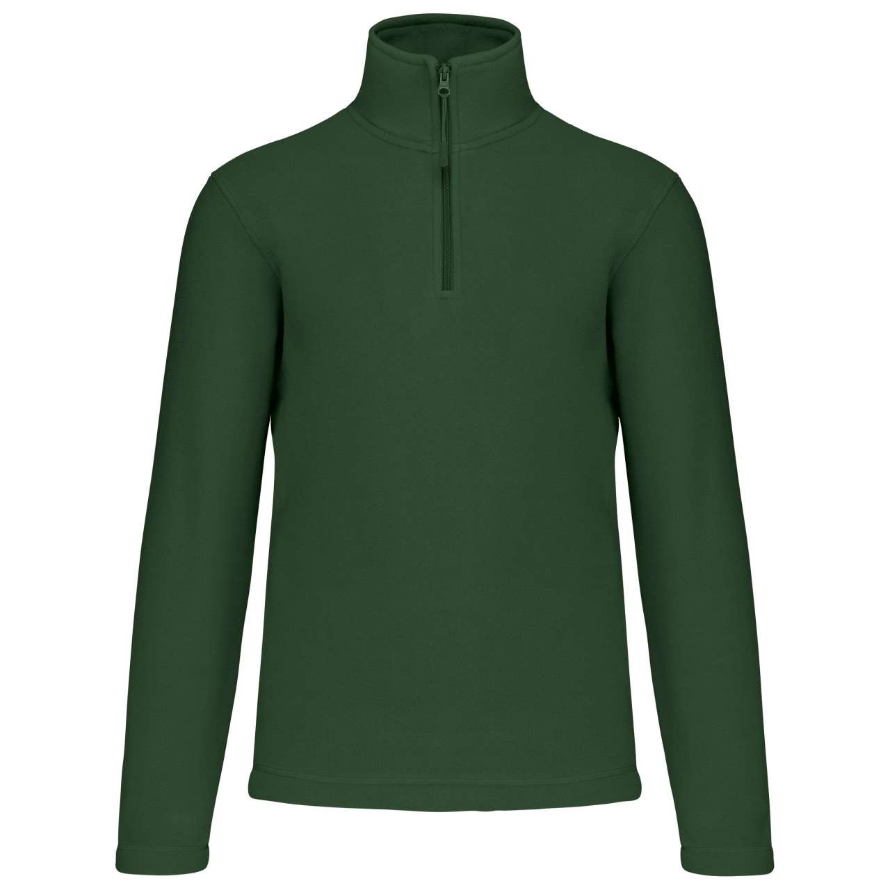 ENZO - ZIP NECK MICROFLEECE JACKET - Forest Green - Main