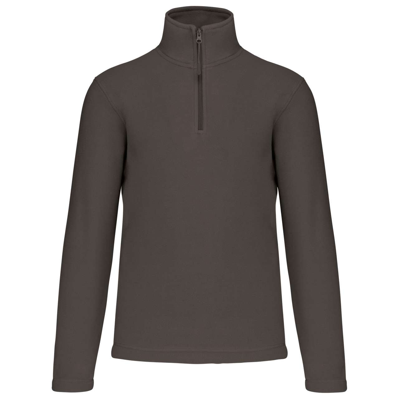 ENZO - ZIP NECK MICROFLEECE JACKET - Green Olive - Main