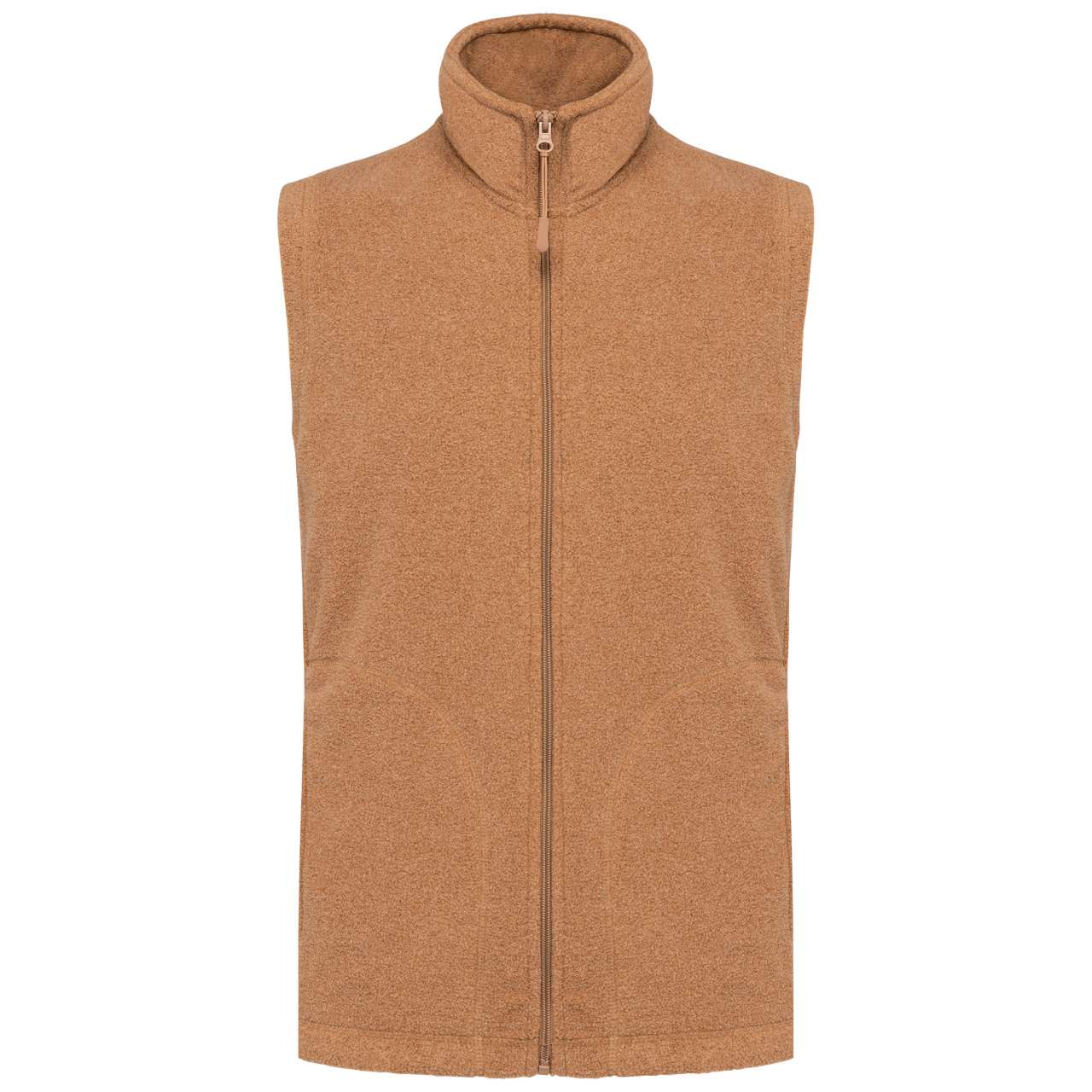 LUCA - MEN'S MICROFLEECE GILET - Camel Heather - Main