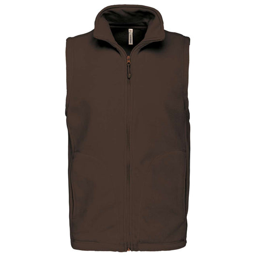 LUCA - MEN'S MICROFLEECE GILET - Chocolate - Main