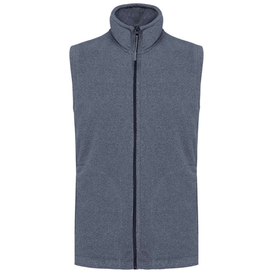 LUCA - MEN'S MICROFLEECE GILET - French Navy Heather - Main