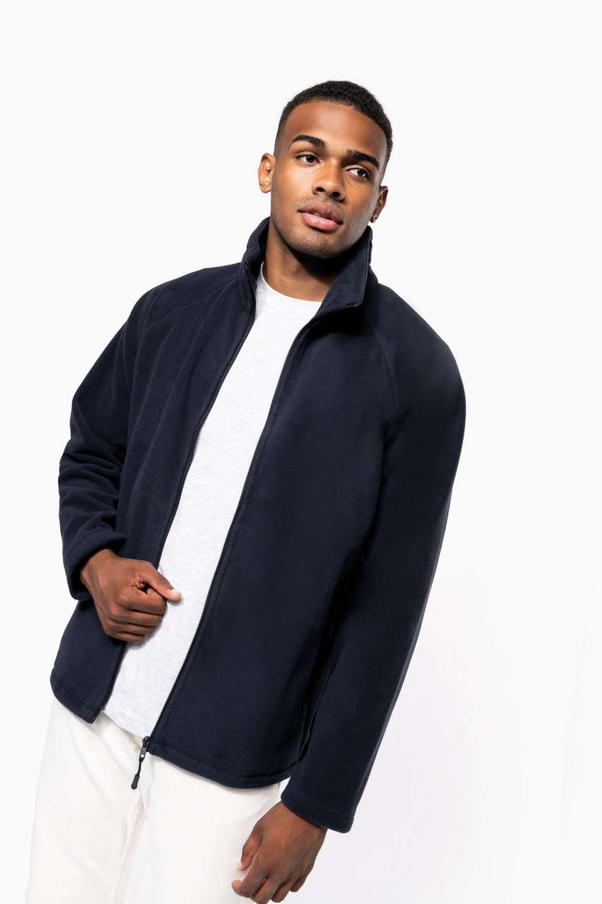 MARCO - FULL ZIP MICROFLEECE JACKET - Black - Model