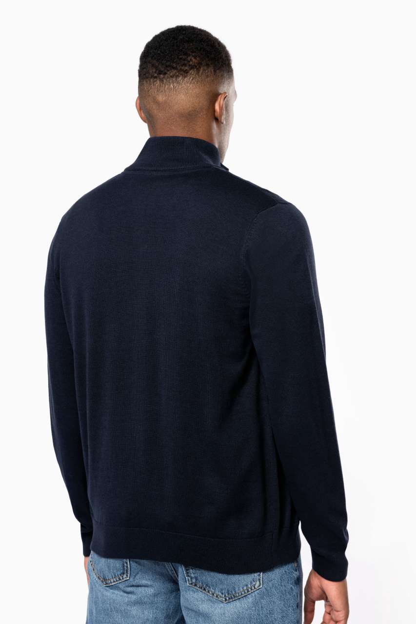 MEN'S FULL ZIP CARDIGAN - Black - Additional