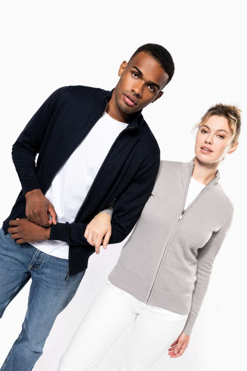 MEN'S FULL ZIP CARDIGAN - Black - Additional