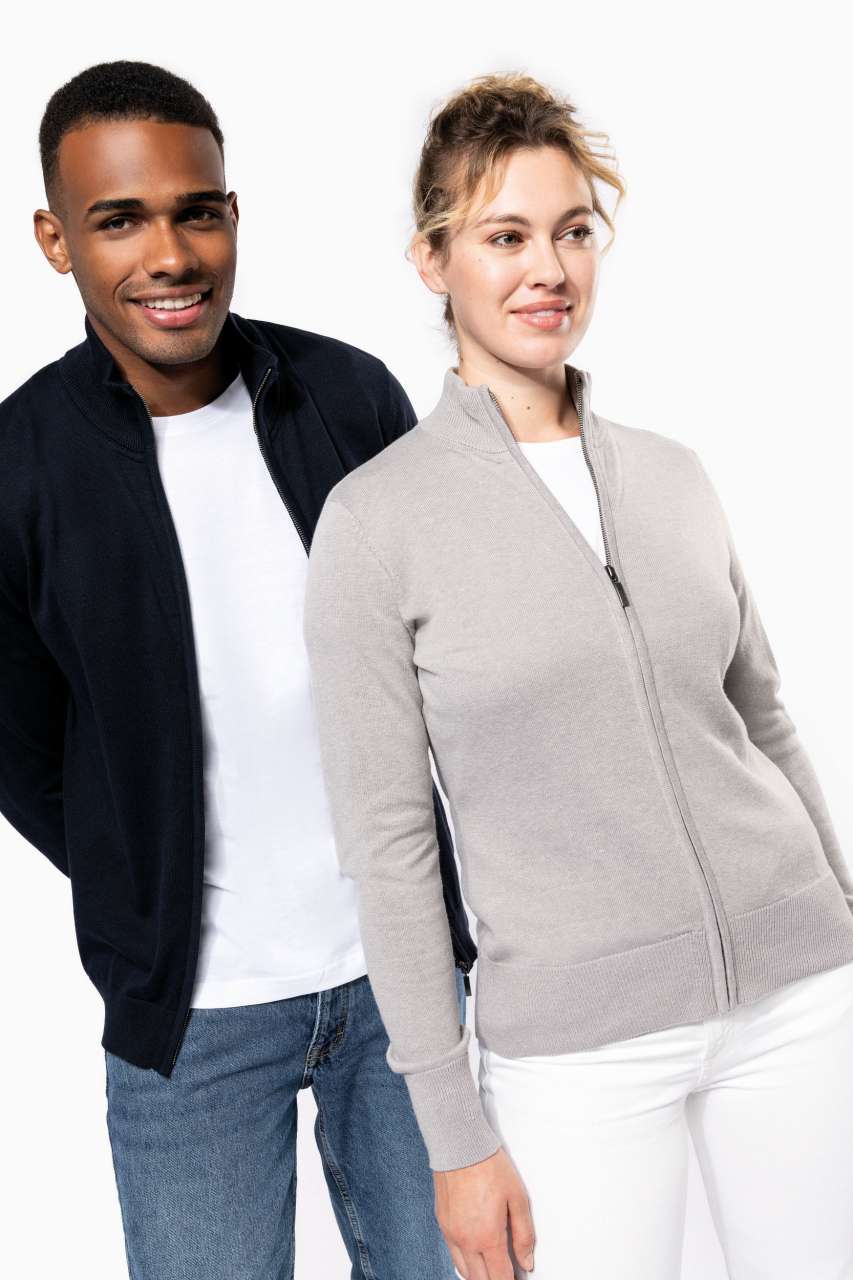 MEN'S FULL ZIP CARDIGAN - Black - Additional