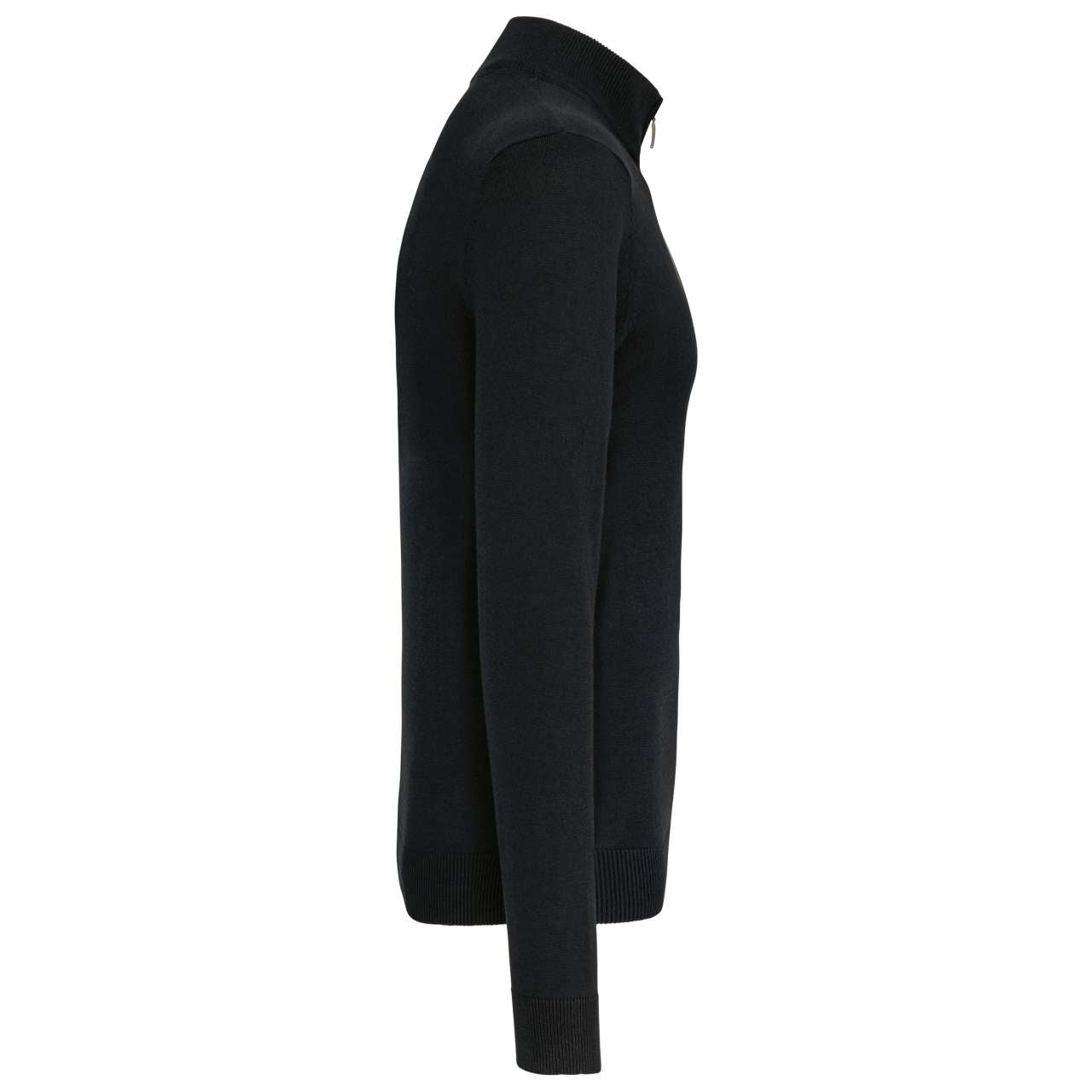 MEN'S FULL ZIP CARDIGAN - Black - Additional