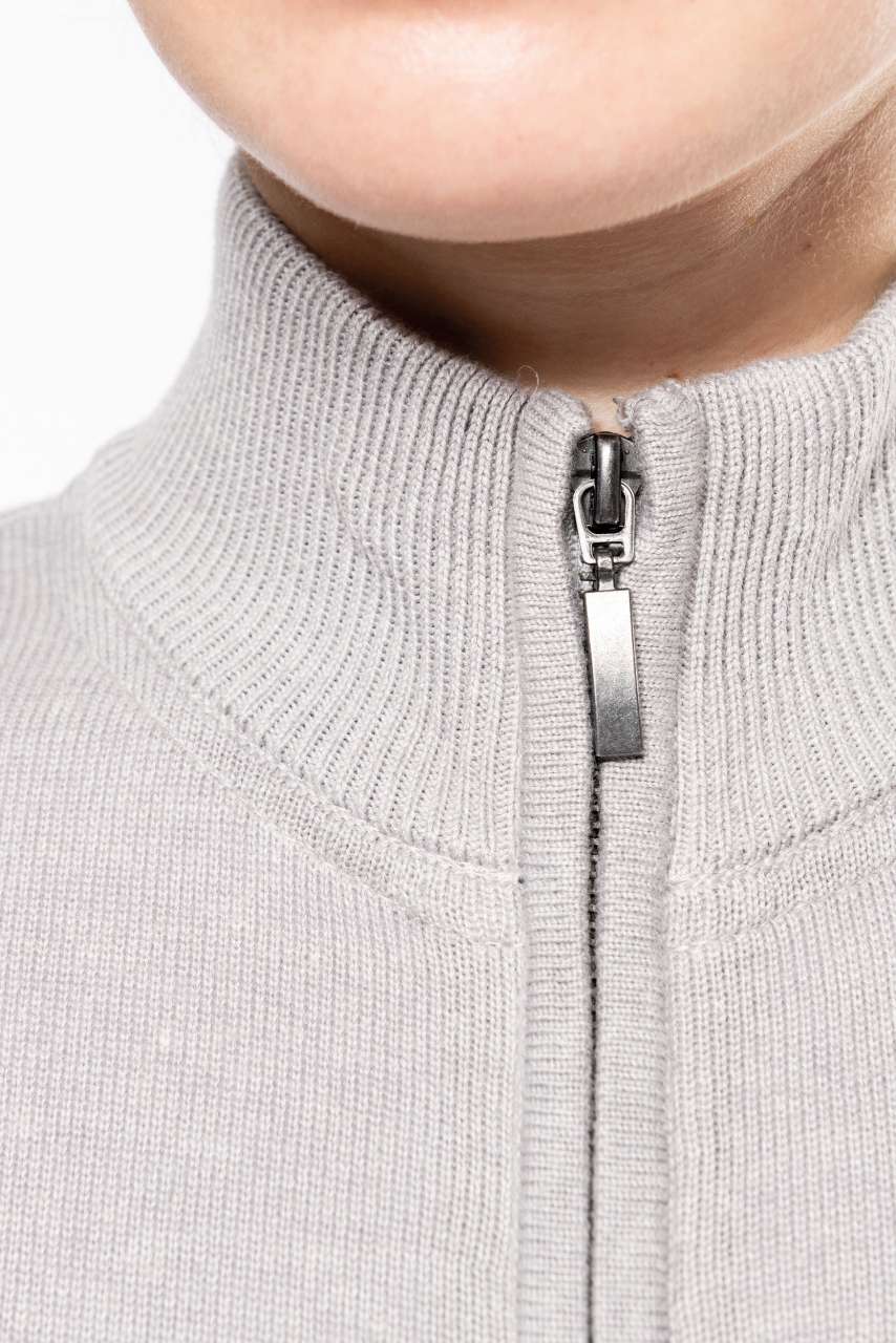 LADIES' FULL ZIP CARDIGAN - Black - Additional