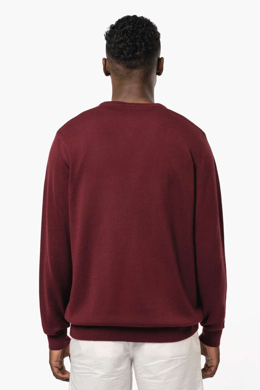 MEN’S V-NECK JUMPER - Black - Additional