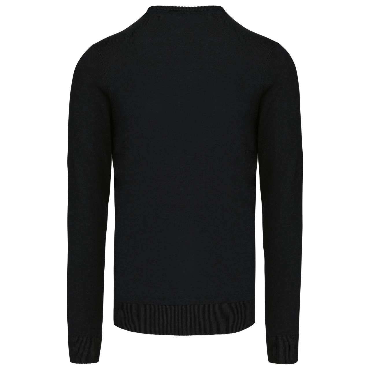MEN’S V-NECK JUMPER - Black - Additional