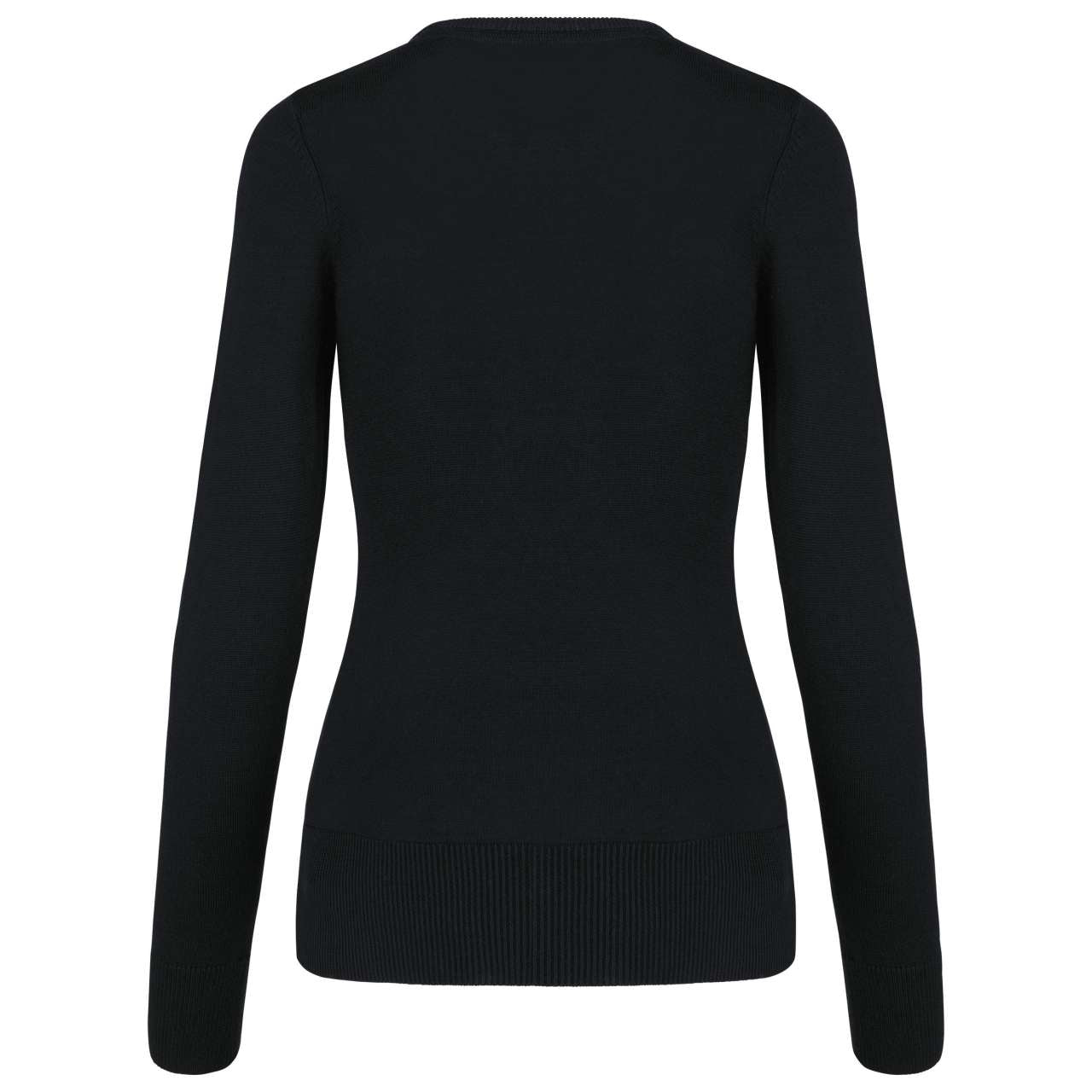 LADIES' V-NECK JUMPER - Black - Additional