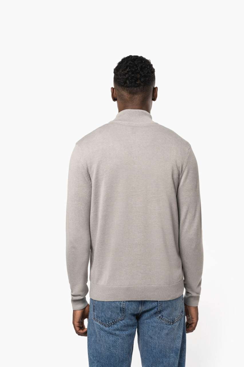 MEN'S ZIP NECK JUMPER - Black - Additional