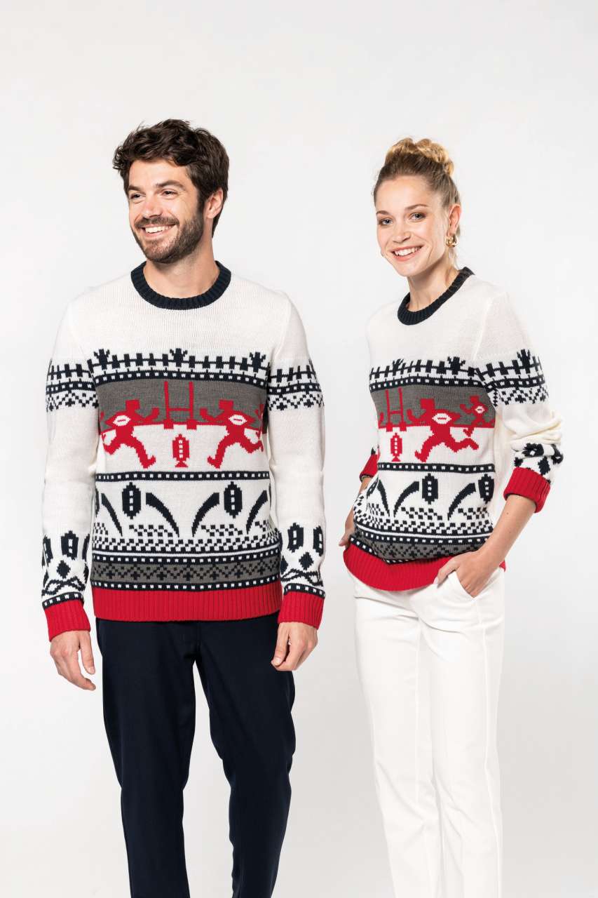 RUGBY DESIGN JUMPER - Off White - modelimageurl