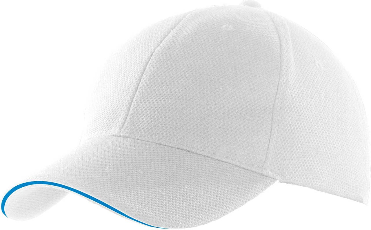 SPORTS CAP - White/Aqua Blue - Main
