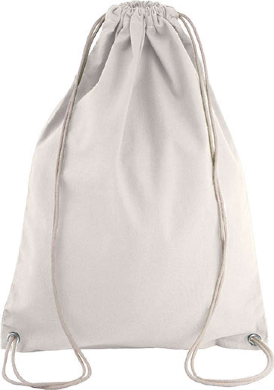 COTTON DRAWSTRING BACKPACK - Natural - Main