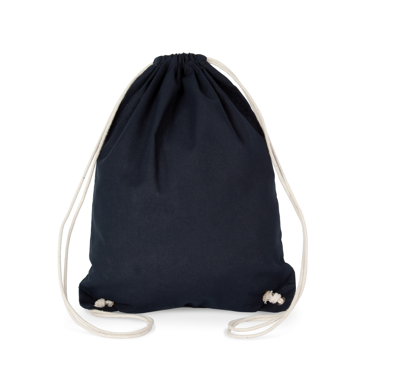 COTTON DRAWSTRING BACKPACK - Navy - Main