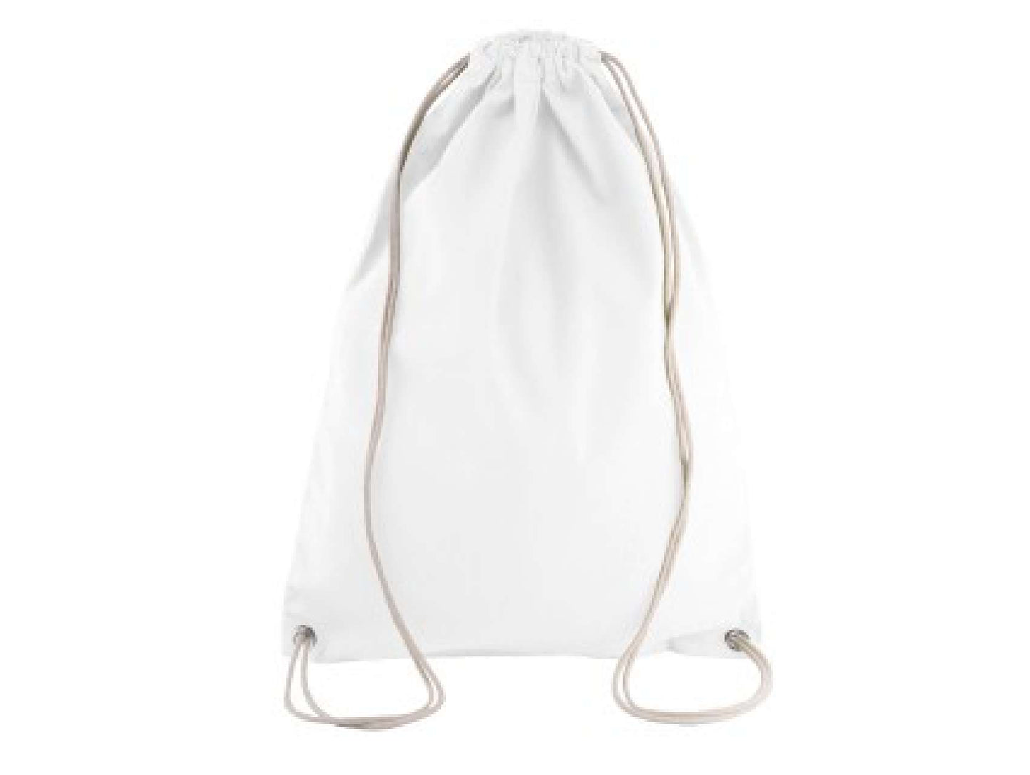 COTTON DRAWSTRING BACKPACK - White - Main
