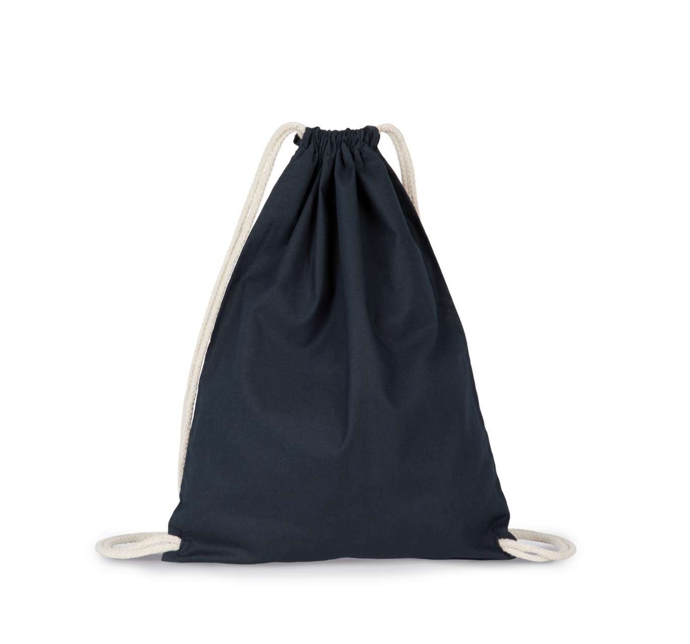 ORGANIC COTTON BACKPACK WITH DRAWSTRING CARRY HANDLES - Navy Blue - Additional