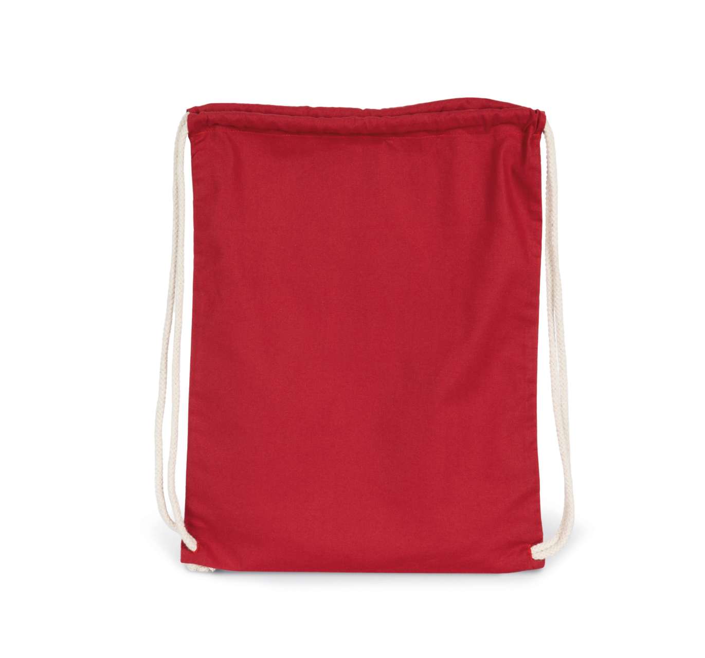 ORGANIC COTTON BACKPACK WITH DRAWSTRING CARRY HANDLES - Hibiscus Red - Main