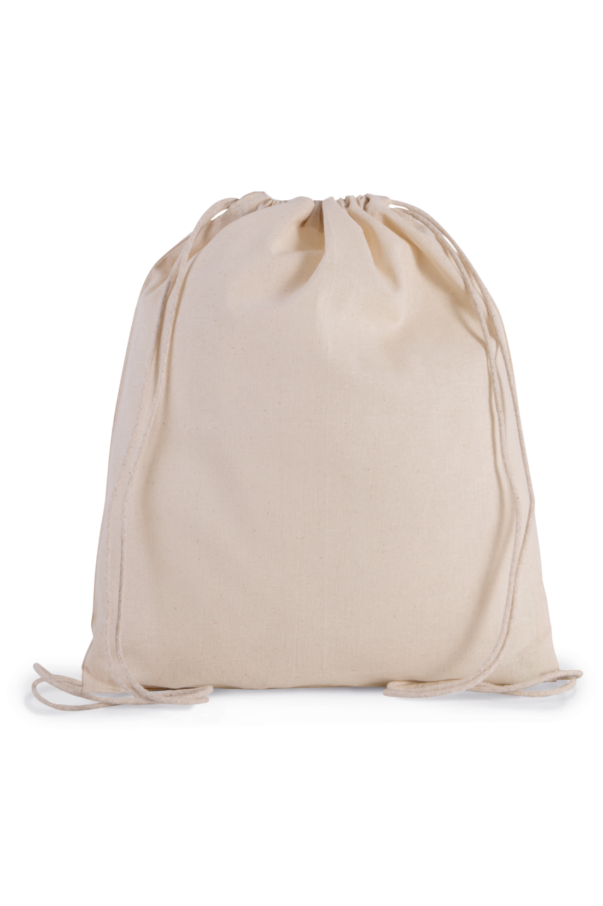 ORGANIC COTTON SMALL DRAWSTRING BAG - Natural - Model