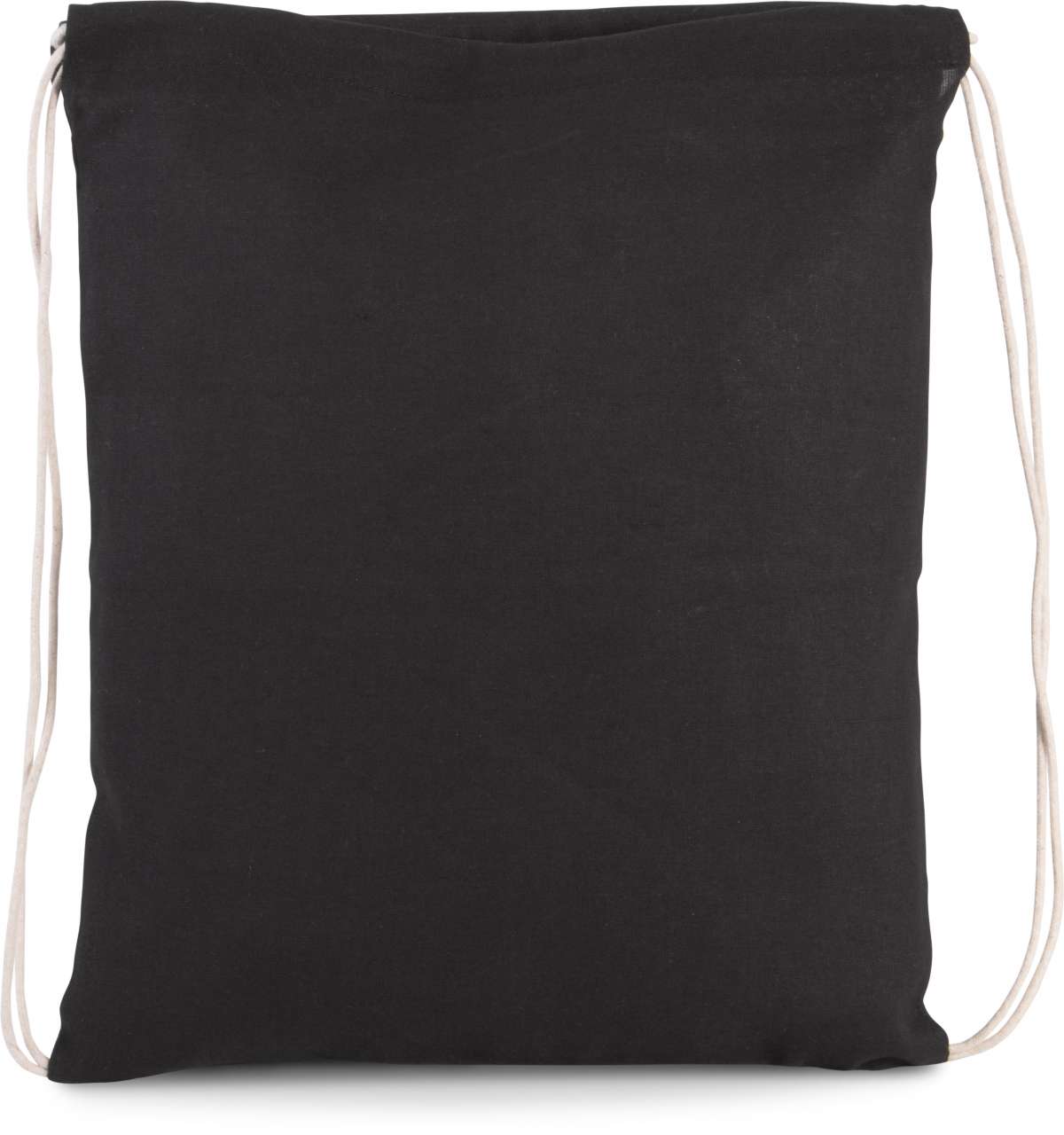 ORGANIC COTTON SMALL DRAWSTRING BAG - Black - Main