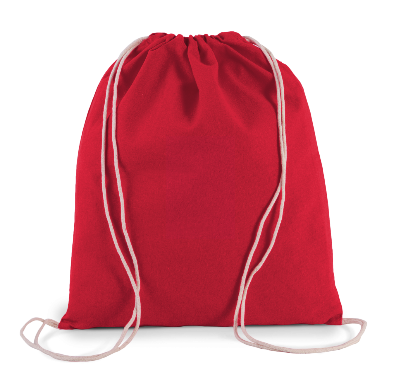 ORGANIC COTTON SMALL DRAWSTRING BAG - Hibiscus Red - Main