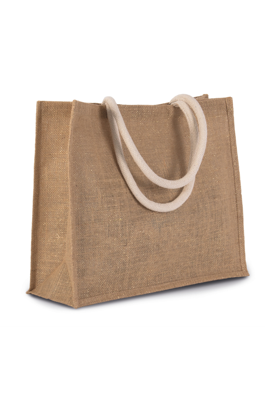 JUTE BEACH BAG - Cool Grey - Model
