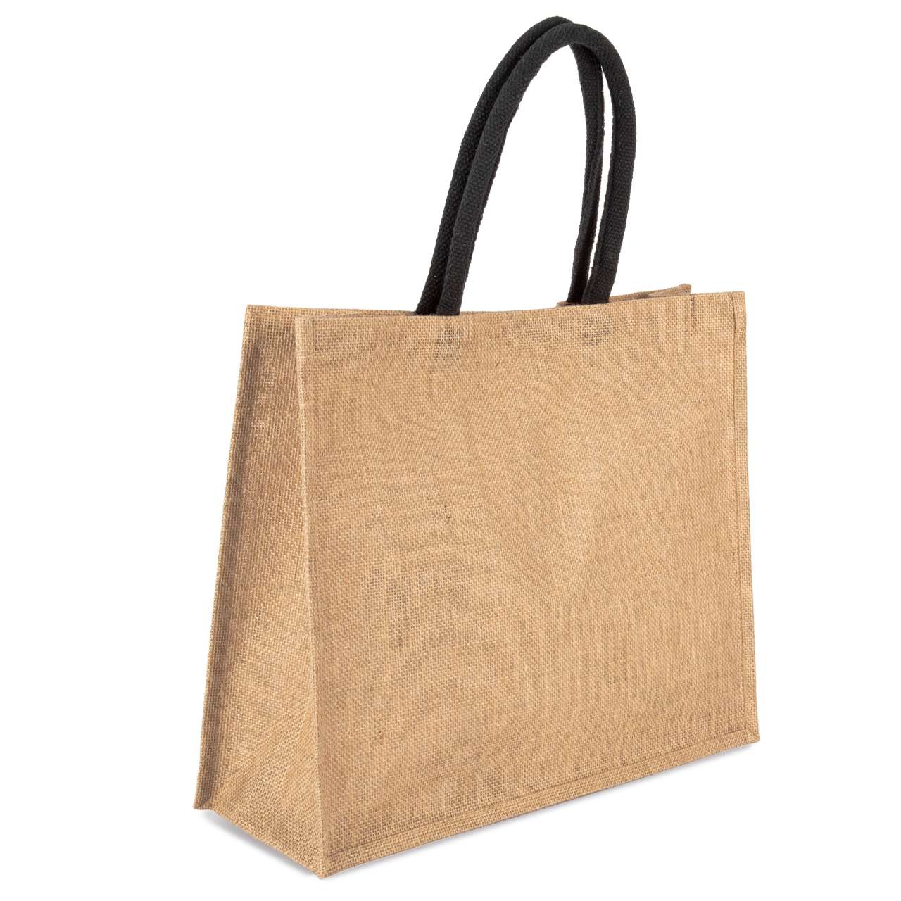 JUTE BEACH BAG - Natural/Black - Additional