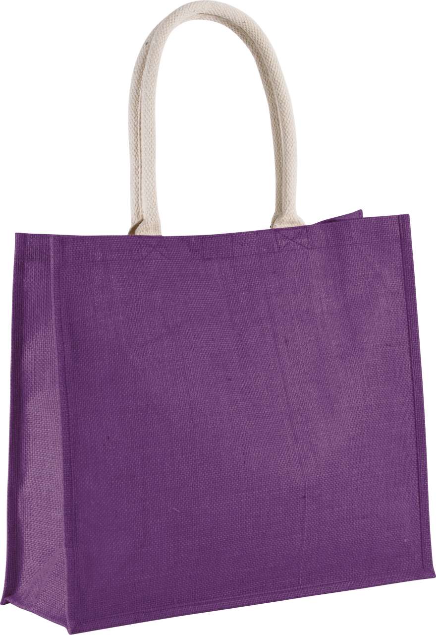 JUTE BEACH BAG - Plum Violet - Main