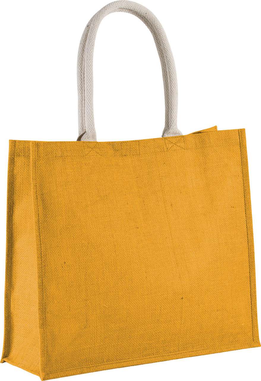 JUTE BEACH BAG - Yellow - Main