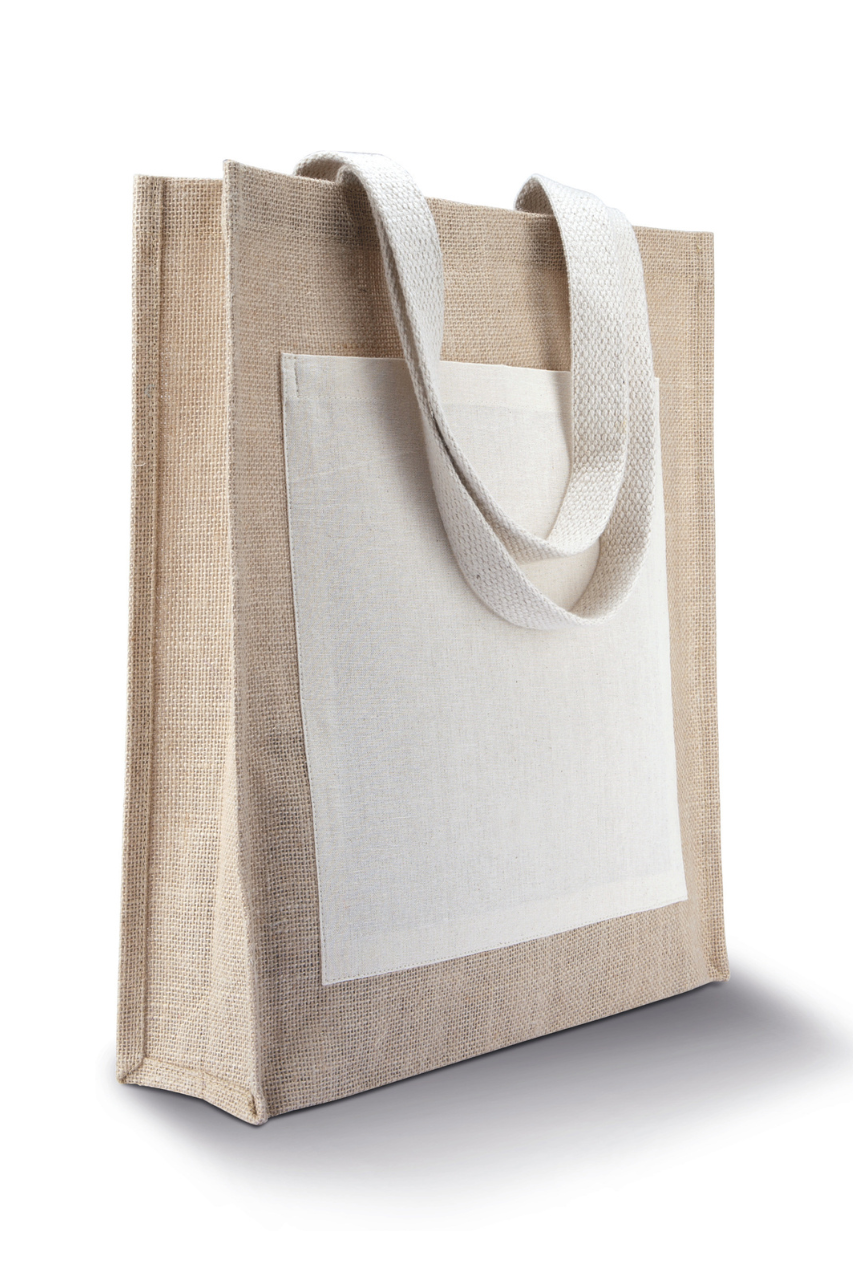 JUTE SHOPPER BAG - Lime - Model