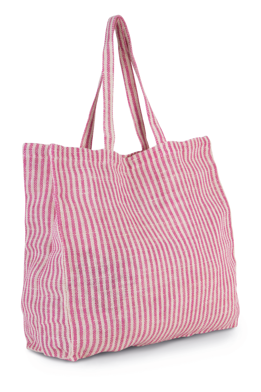 JUCO STRIPED SHOPPER BAG - Iris Blue/Natural - modelimageurl