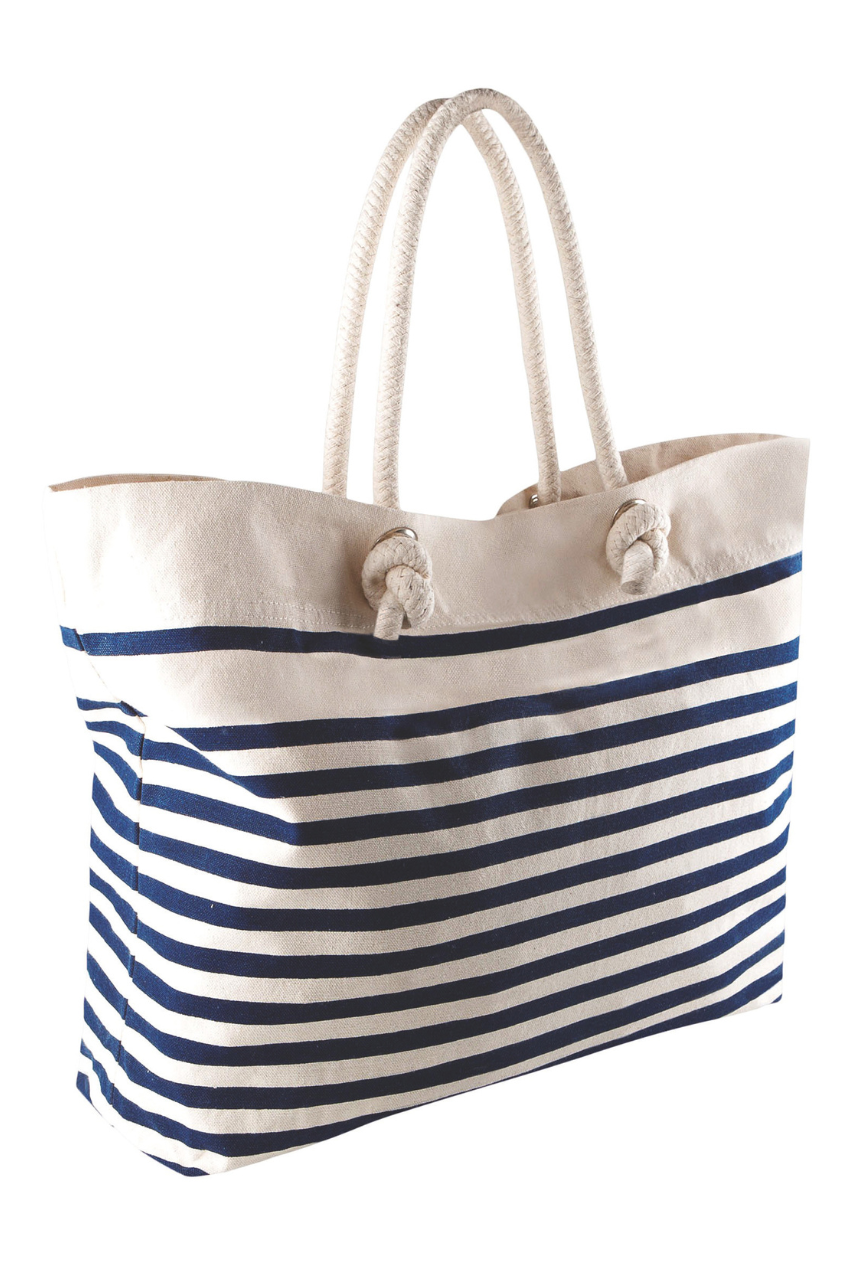 BEACH BAG - Natural/Navy - Model