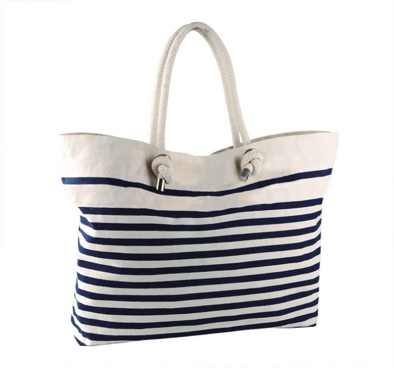 BEACH BAG - Natural/Navy - Main