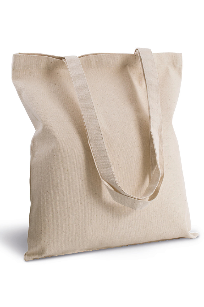 COTTON CANVAS SHOPPER BAG - Metal Grey - Model
