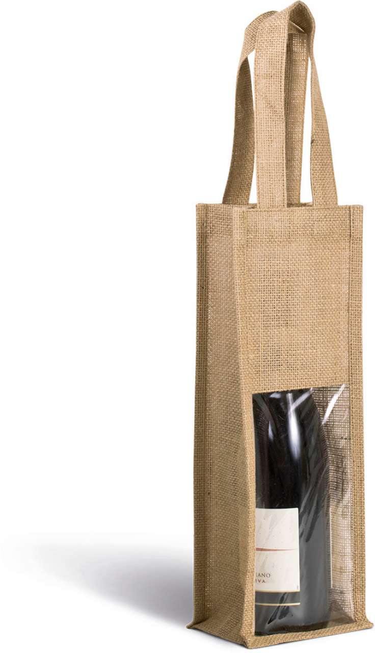 JUTE BOTTLE BAG - Black/Silver - Additional