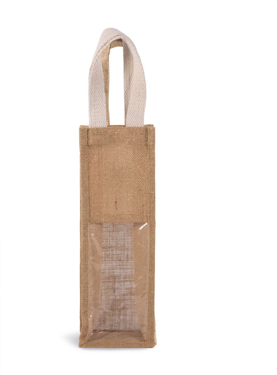 JUTE BOTTLE BAG - Natural/Gold - Additional