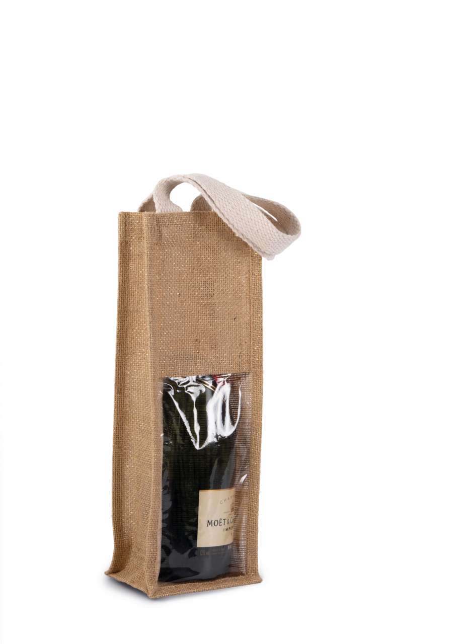 JUTE BOTTLE BAG - Natural/Gold - Additional