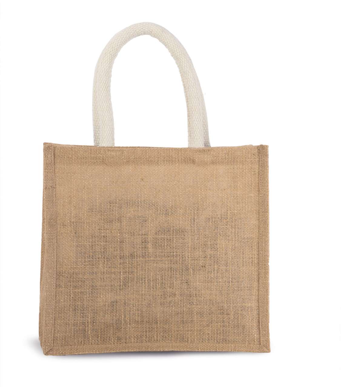 JUTE CANVAS TOTE - MEDIUM - Natural/Gold - Additional