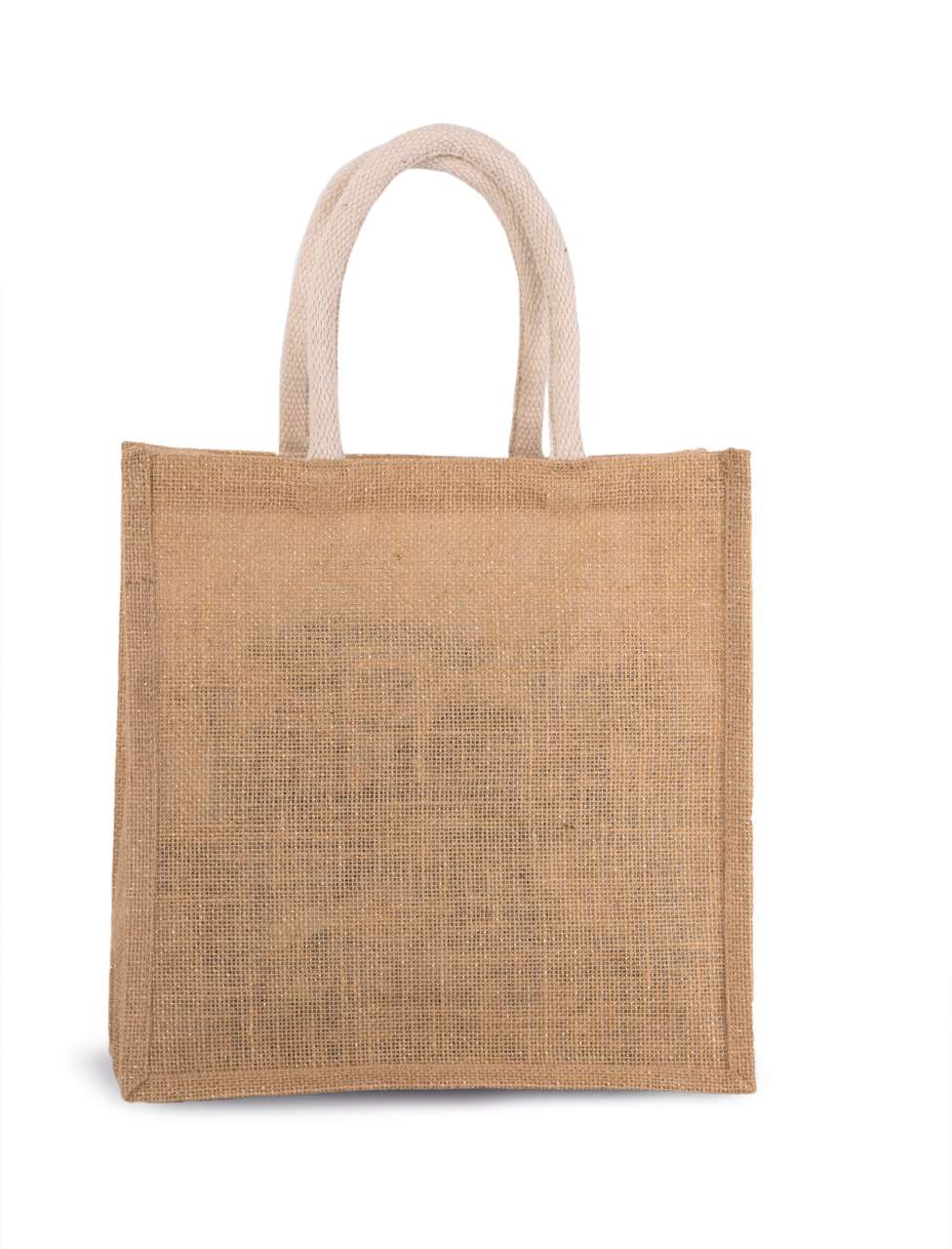 JUTE CANVAS TOTE - LARGE - Natural/Gold - Additional