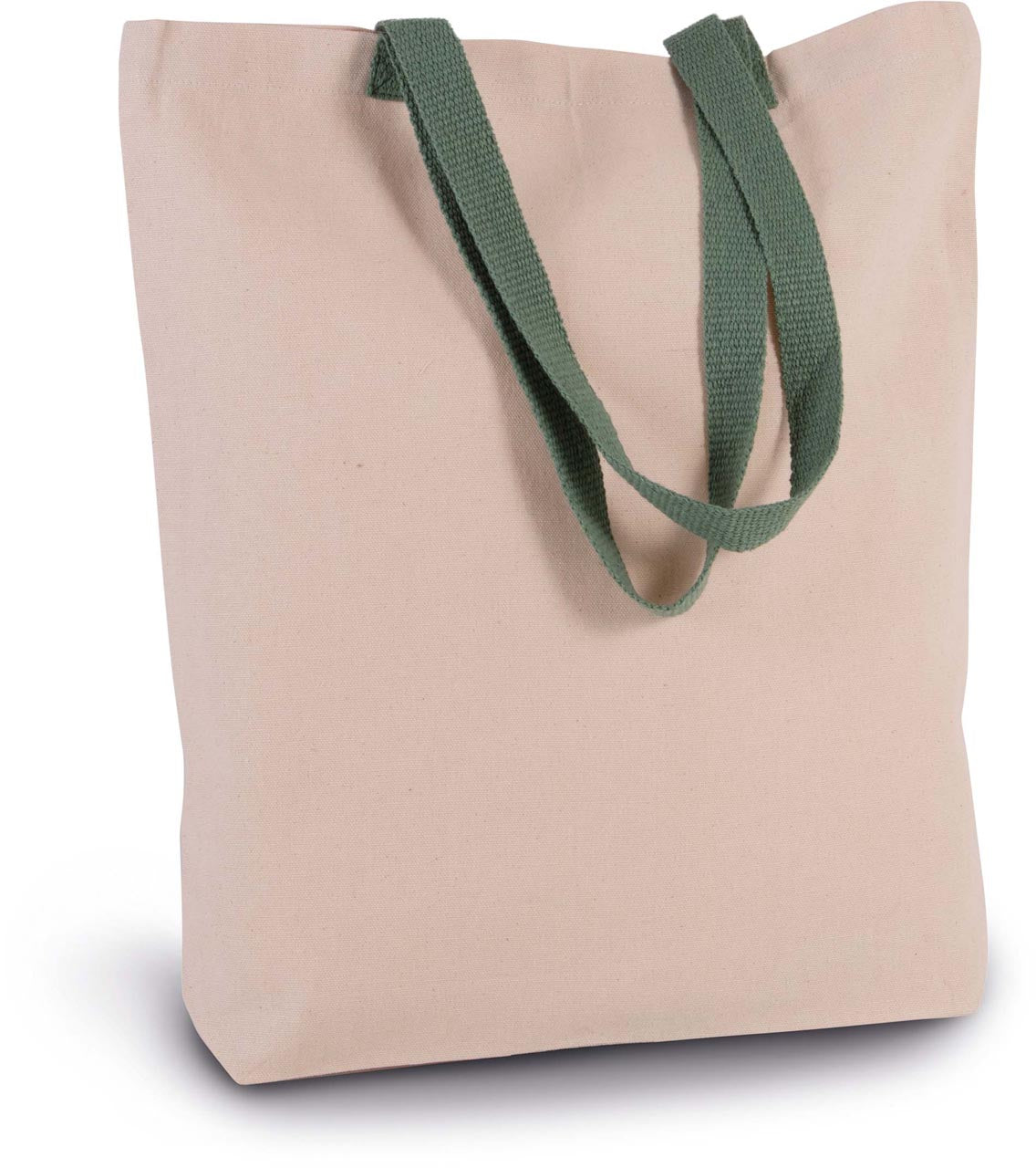 SHOPPER BAG WITH GUSSET AND CONTRAST COLOUR HANDLE - Natural/Black - Additional