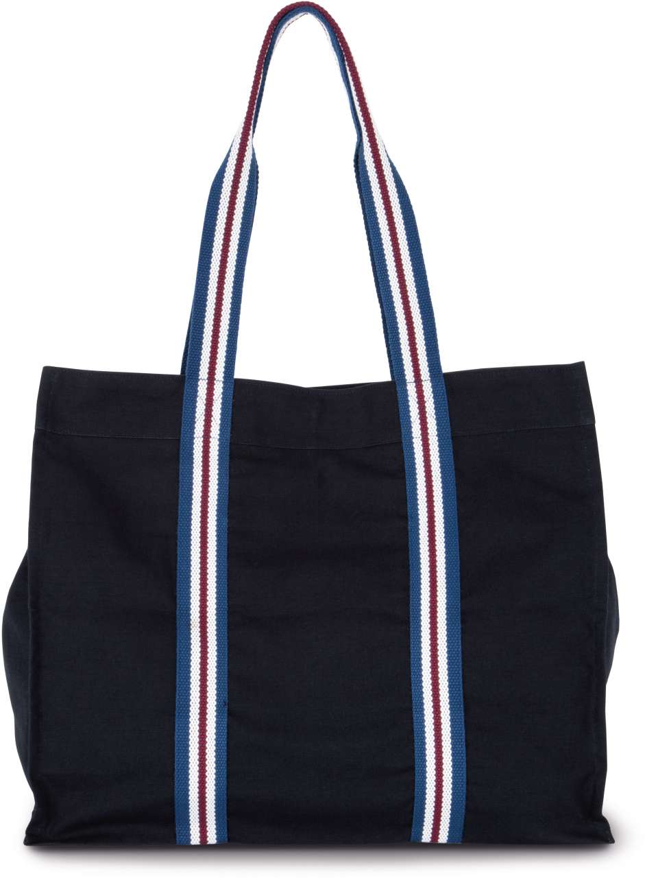 FASHION SHOPPING BAG IN ORGANIC COTTON - Night Navy - colorimageurl