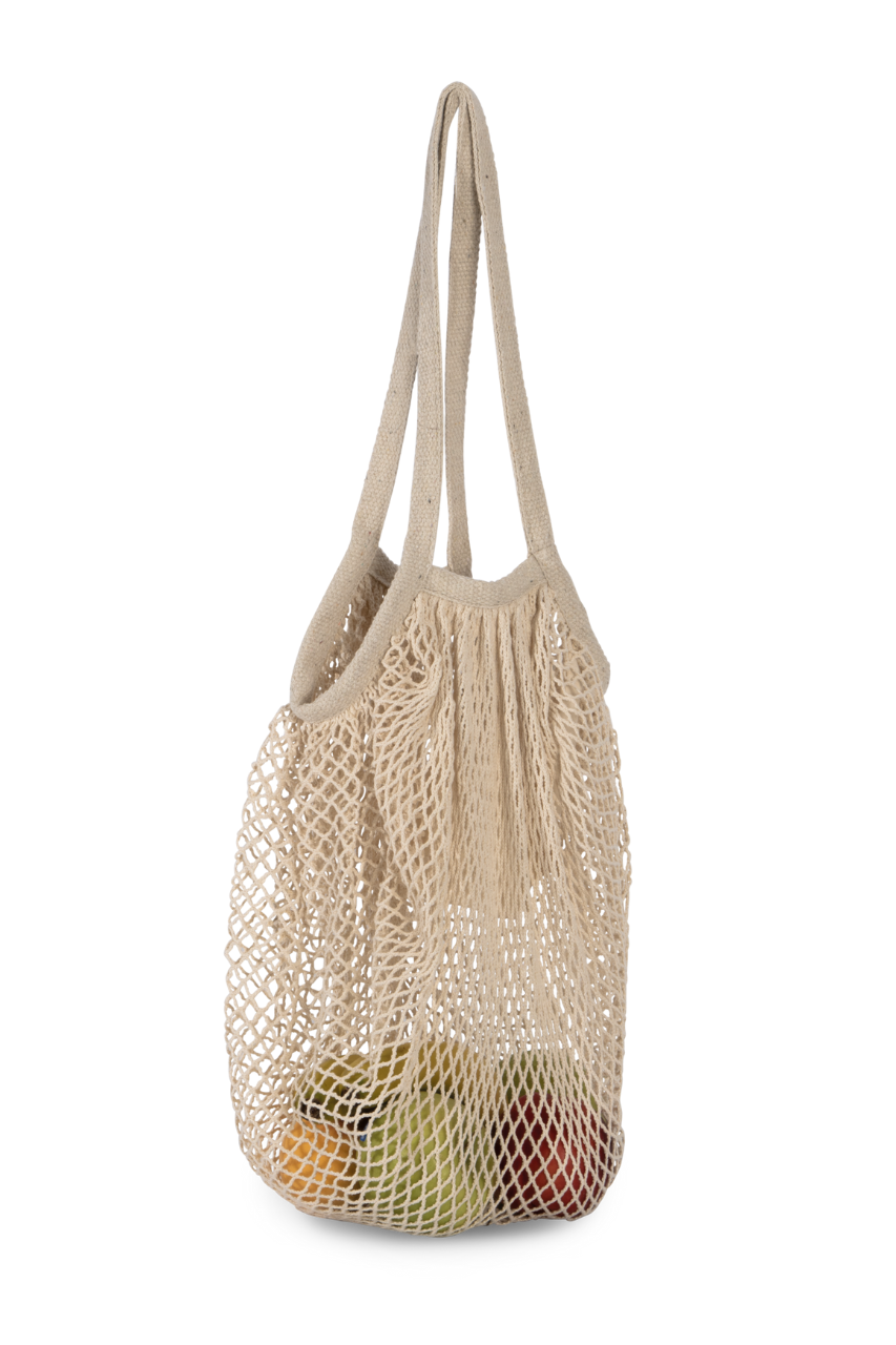 COTTON MESH GROCERY BAG - Burnt Lime - modelimageurl