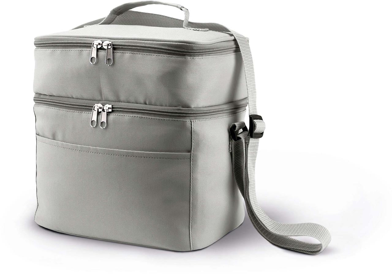 DOUBLE COMPARTMENT COOLER BAG - Light Grey - Additional