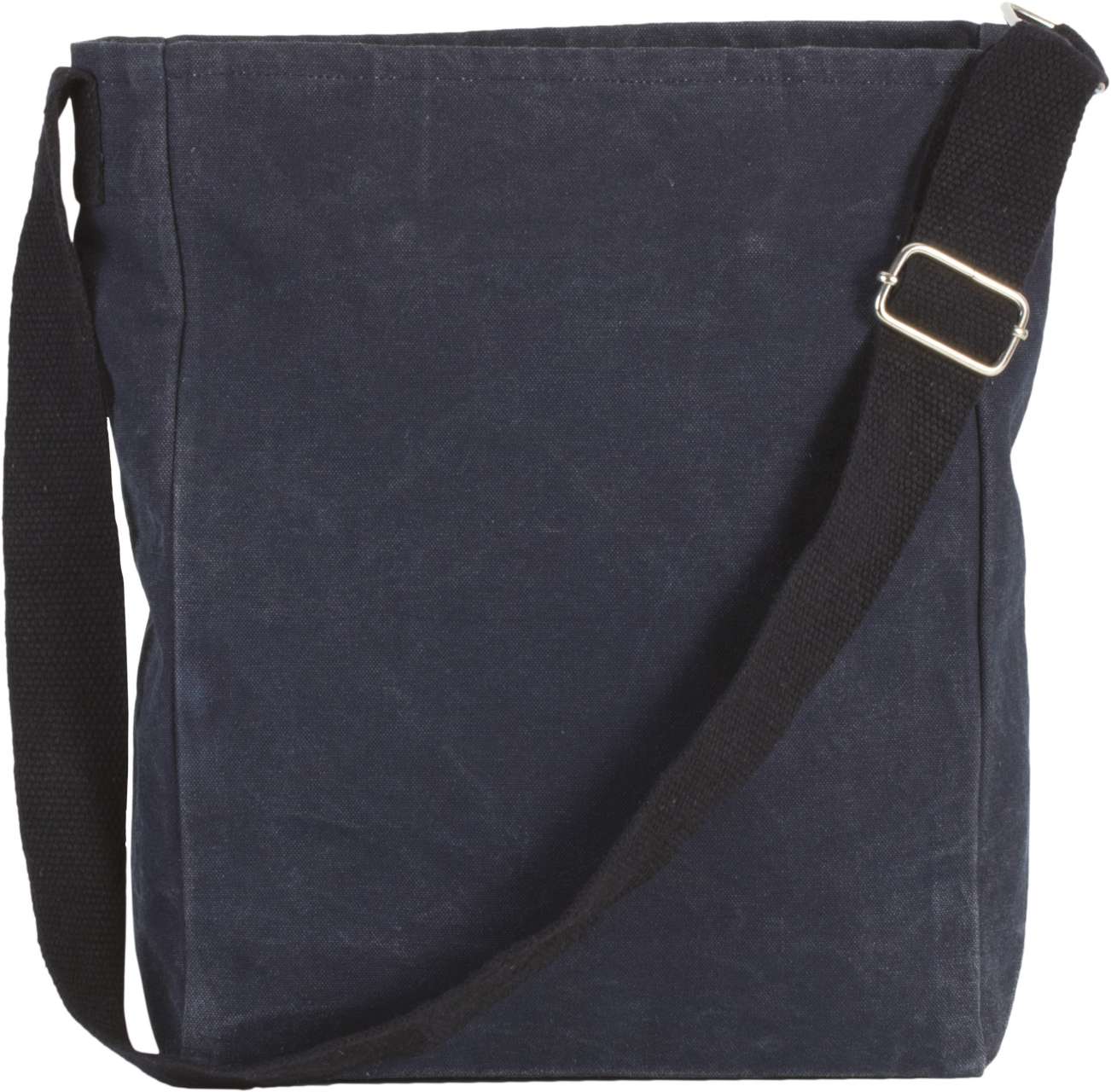 COTTON CANVAS SHOULDER BAG - Washed Blue Titanium - Additional