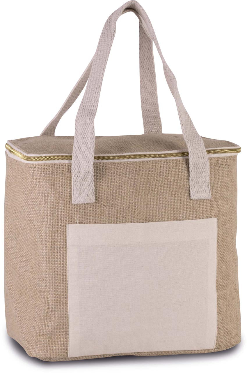 JUTE COOL BAG - MEDIUM SIZE - Natural - Model