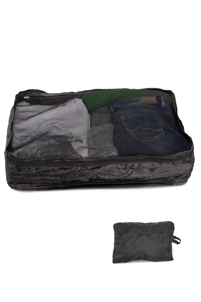 LUGGAGE ORGANISER STORAGE POUCH - LARGE - Black - modelimageurl