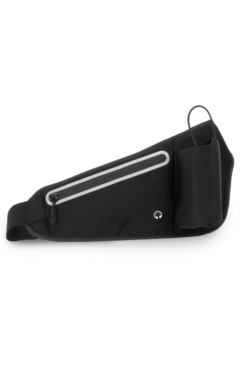 HIP BAG WITH BOTTLE CARRIER - Black - modelimageurl