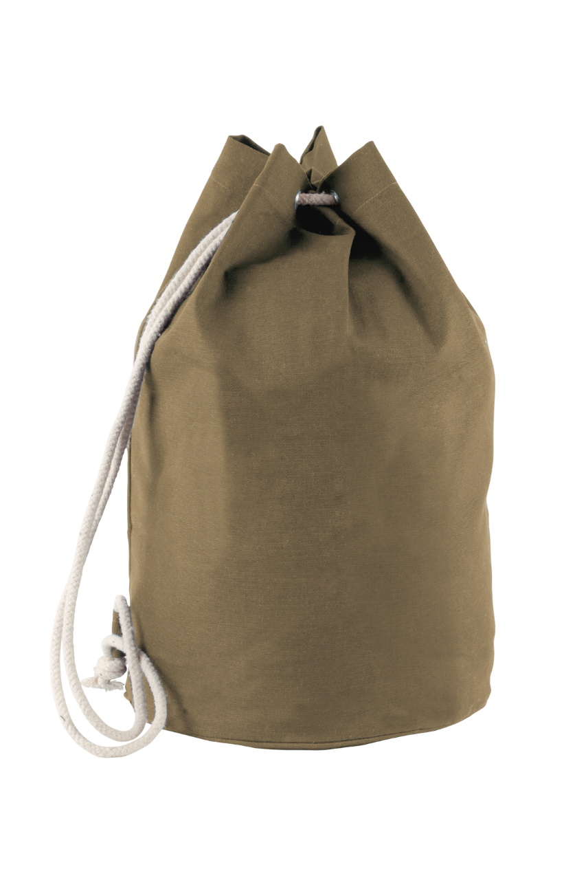COTTON SAILOR-STYLE BAG WITH DRAWSTRING - Natural - Model