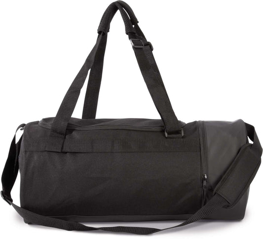 TUBULAR SPORTS BAG WITH SEPARATE SHOE COMPARTMENT - Black/Black - Main