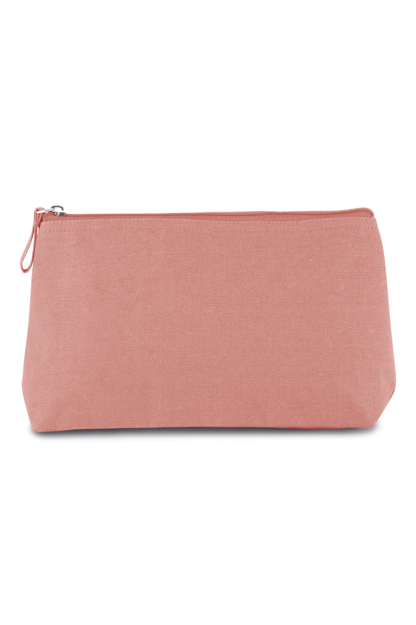 COTTON CANVAS TOILETRY BAG - Dusty Pink - Model